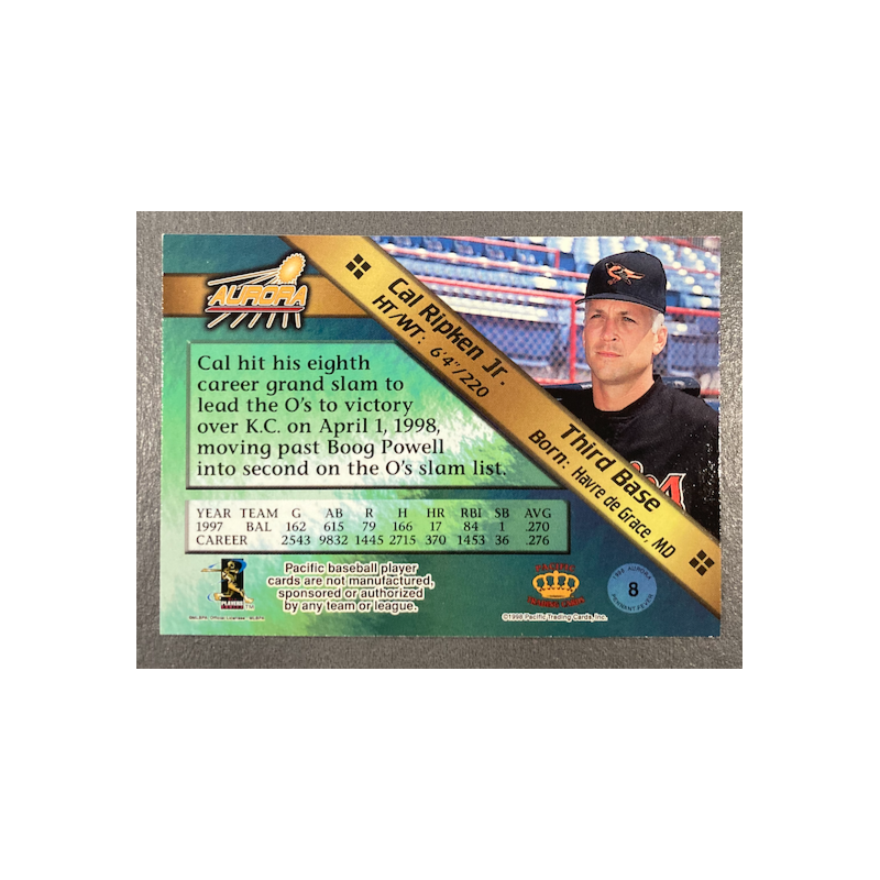 CAL RIPKEN JR 1998 PACIFIC AURORA PENNANT FEVER 8