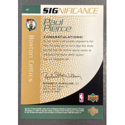 PAUL PIERCE 2003-04 UPPER DECK SP GAME USED SIGNIFICANCE AUTO 8/10