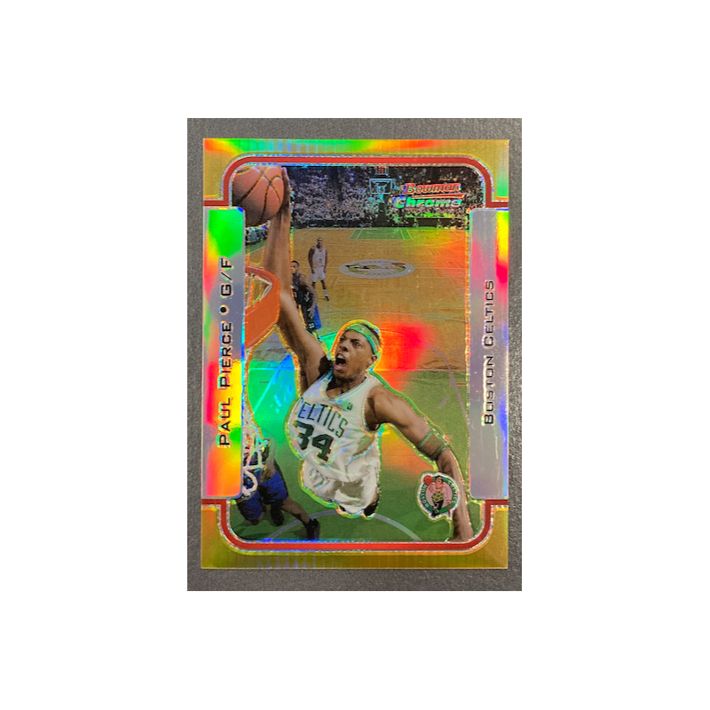 PAUL PIERCE 2003-04 BOWMAN CHROME GOLD REFRACTOR 9/50