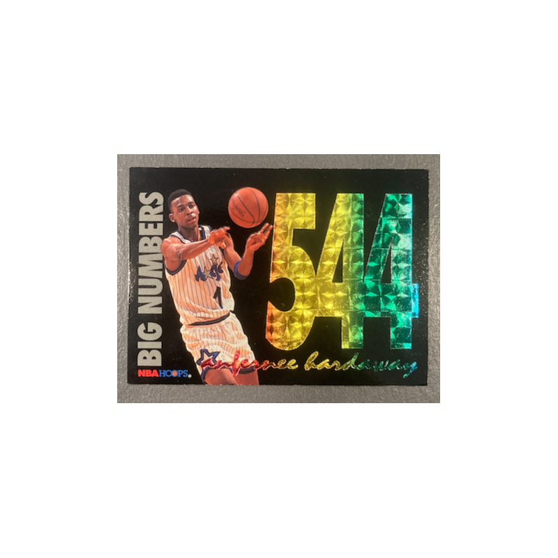 ANFERNEE HARDAWAY 1994-95 HOOPS BIG NUMBER ORANGE/YELLOW/GREEN BN8