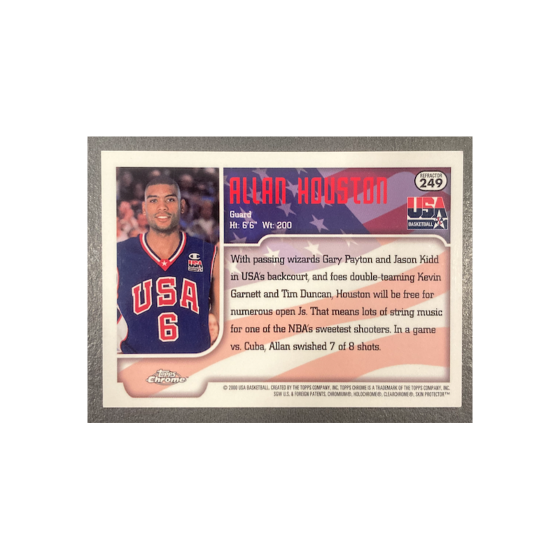 ALLAN HOUSTON 1999-00 TOPPS CHROME REFRACTOR USA - 249
