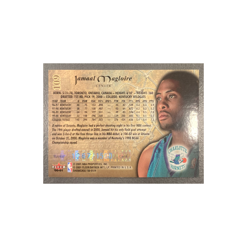 JAMAAL MAGLOIRE 2000-01 FLEER SHOWCASE ROOKIE 1267/1500