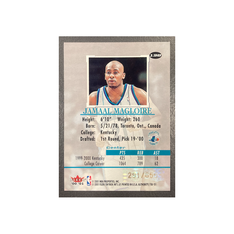 JAMAAL MAGLOIRE 2000-01 FLEER AUTHORITY ROOKIE 291/650