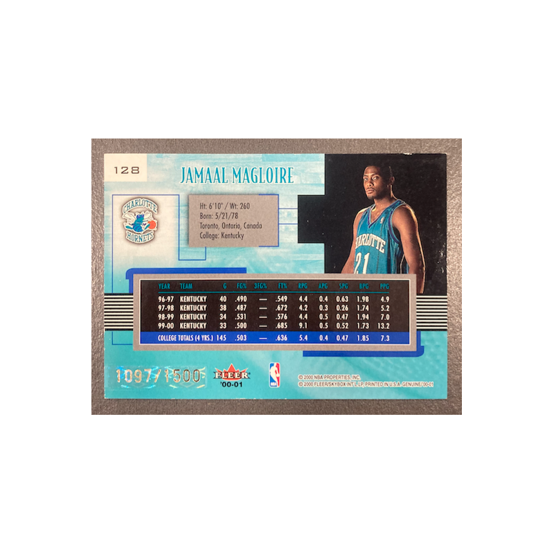 JAMAAL MAGLOIRE 2000-01 FLEER GENUINE ROOKIE 1097/1500