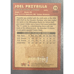 JOEL PRZYBILLA 2000-01 FLEER GLOSSY ROOKIE 375/1500