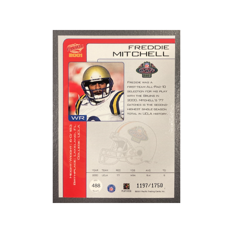 FREDDIE MITCHELL 2001 PACIFIC ROOKIE 1197/1750