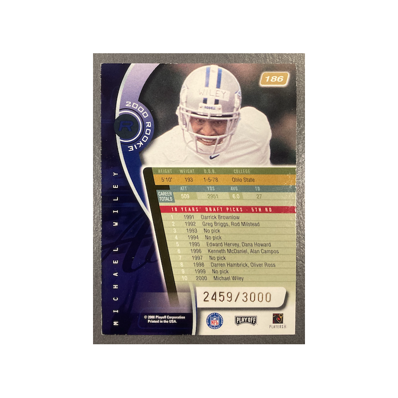 MICHAEL WILEY 2000 PLAYOFF ABSOLUTE ROOKIE 2459/3000 - EXMT CONDITION