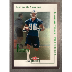 JUSTIN McCAREINS 2001 FLEER PREMIUM ROOKIE 895/2001