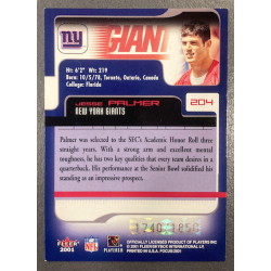 JESSE PALMER 2001 FLEER FOCUS ROOKIE 1740/1850 - EXMT CONDITION