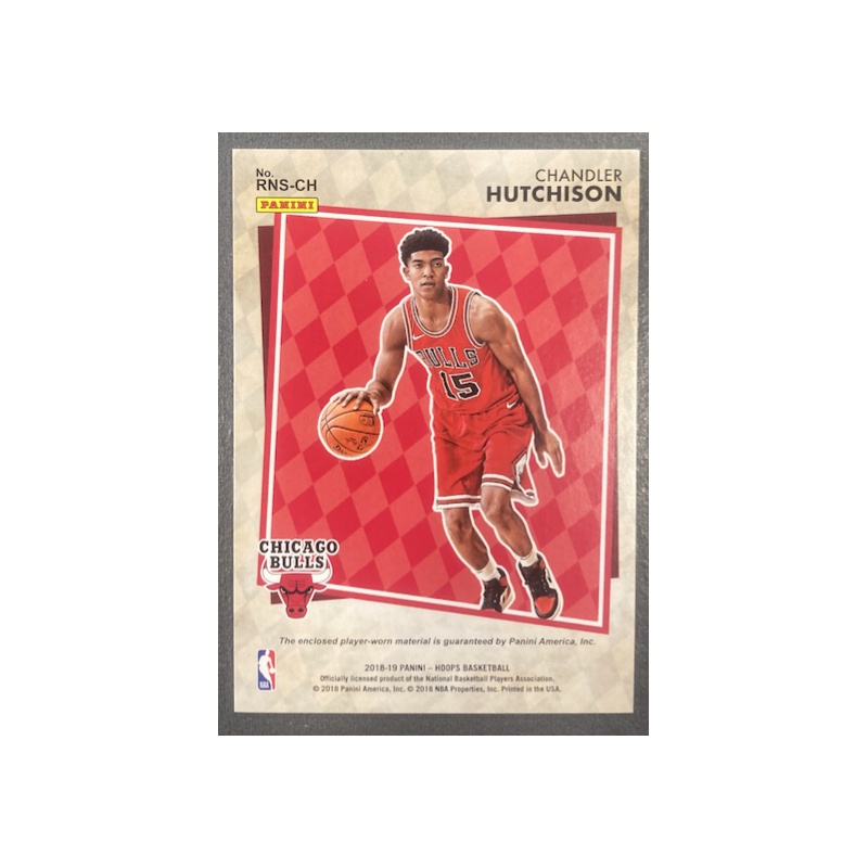CHANDLER HUTCHINSON 2018-19 PANINI HOOPS RISE N SHINE JERSEY