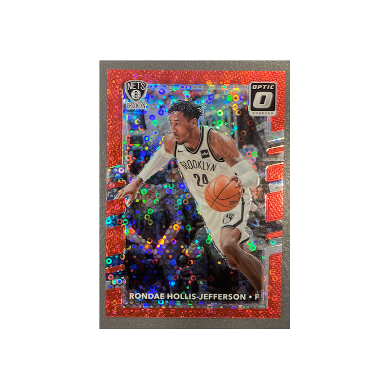 RONDAE HOLLIS-JEFFERSON 2017-18 DONRUSS OPTIC FAST BREAK HOLO PRIZM RED 25/85