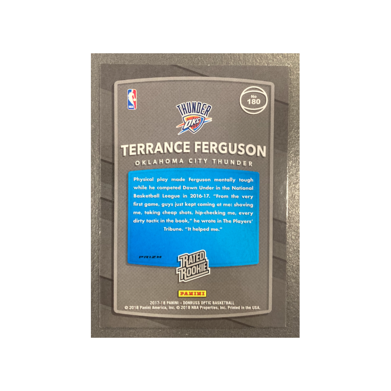 TERRANCE FERGUSON 2017-18 DONRUSS OPTIC FASTBREAK HOLO RATED ROOKIE