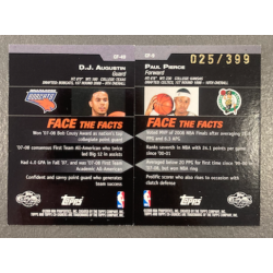 PAUL PIERCE / D J AUGUSTIN 2008-09 TOPPS CO-SIGNERS CHANGING FACES BRONZE 025/399