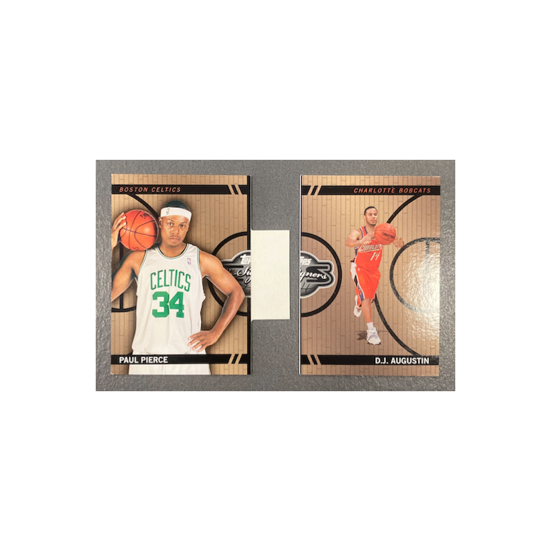 PAUL PIERCE / D J AUGUSTIN 2008-09 TOPPS CO-SIGNERS CHANGING FACES BRONZE 025/399