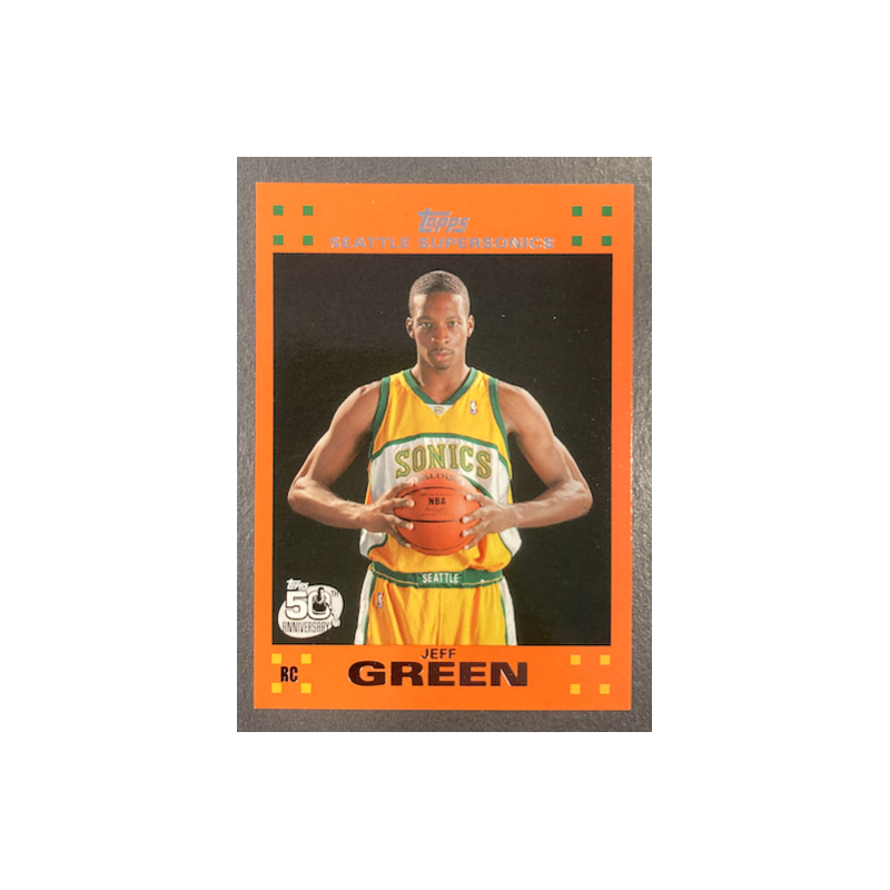 JEFF GREEN 2007-08 TOPPS ROOKIE ORANGE SET 5