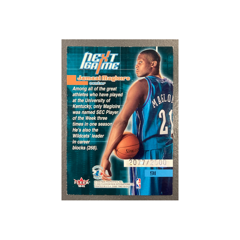 JAMAAL MAGLOIRE 2000-01 FLEER GAME TIME ROOKIE 2077/2500 - EXMT CONDITION