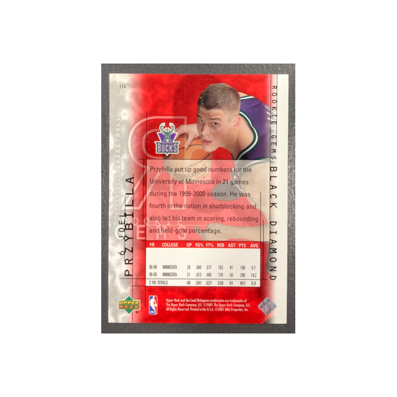 JOEL PRZYBILLA 2000-01 UPPER DECK OVATION ROOKIE 718/750