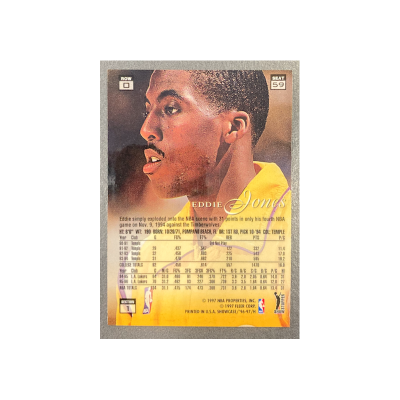 EDDIE JONES 199697 FLAIR SHOWCASE ROW 0