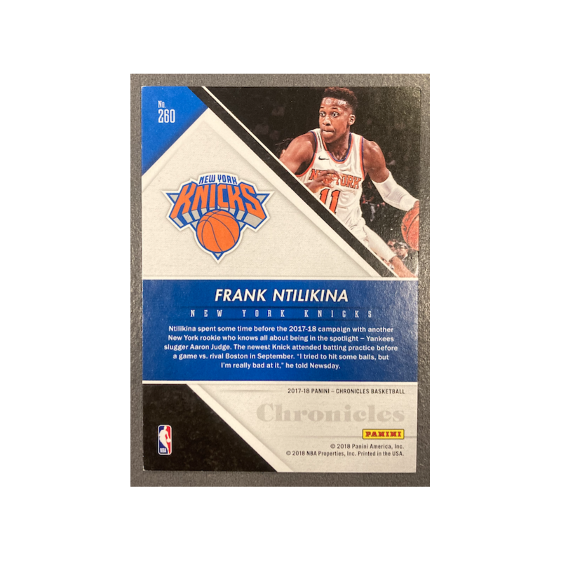 FRANK NTILIKINA 2017-18 PANINI CHRONICLES ROOKIE 1/1 - EXMT CONDITION