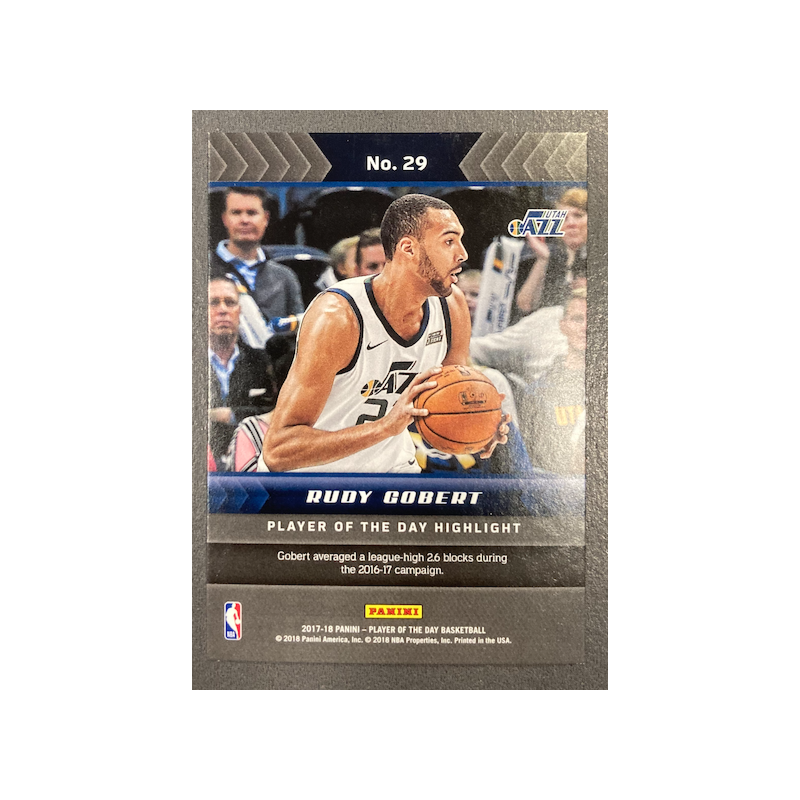 RUDY GOBERT 2017-18 PANINI PLAYER OF THE DAY 1/1