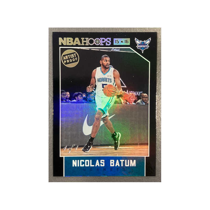 NICOLAS BATUM 2015-16 PANINI HOOPS ARTIST PROOF BLACK 1/1