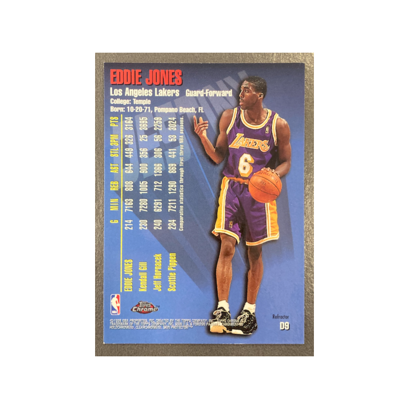EDDIE JONES 1997-98 TOPPS CHROME DESTINY REFRACTOR D9