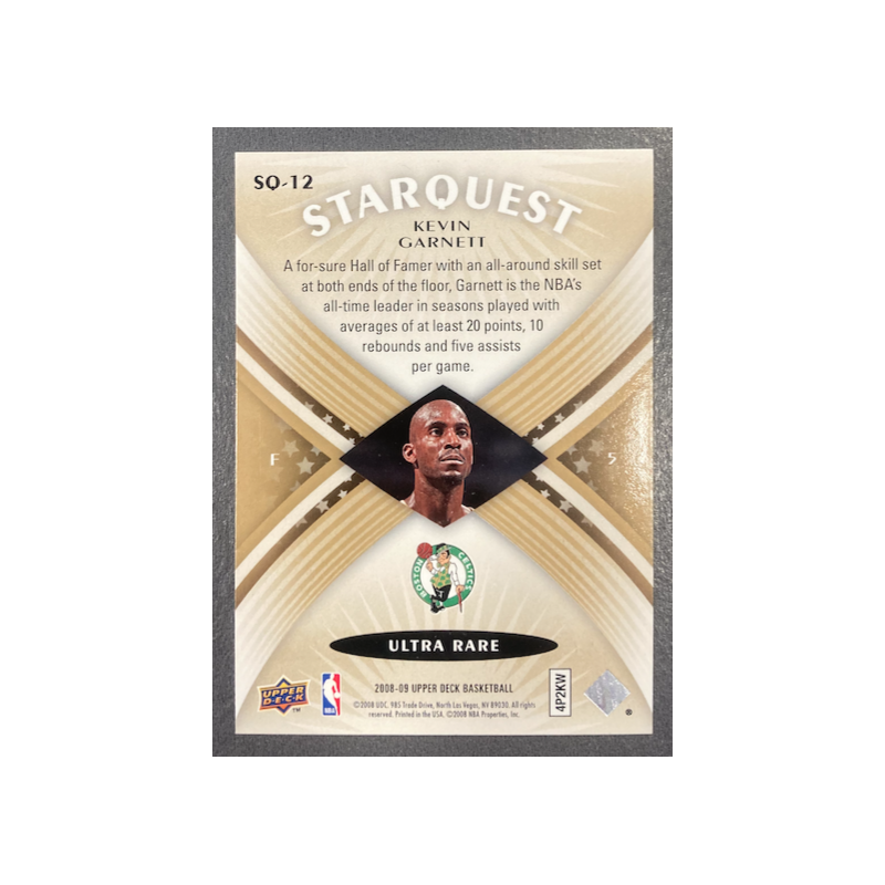 KEVIN GARNETT 2008-09 UPPER DECK STARQUEST ULTRA RARE SQ12