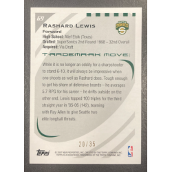 RASHARD LEWIS 2006-07 TOPPS TRADEMARK MOVES WOOD RED 20/35