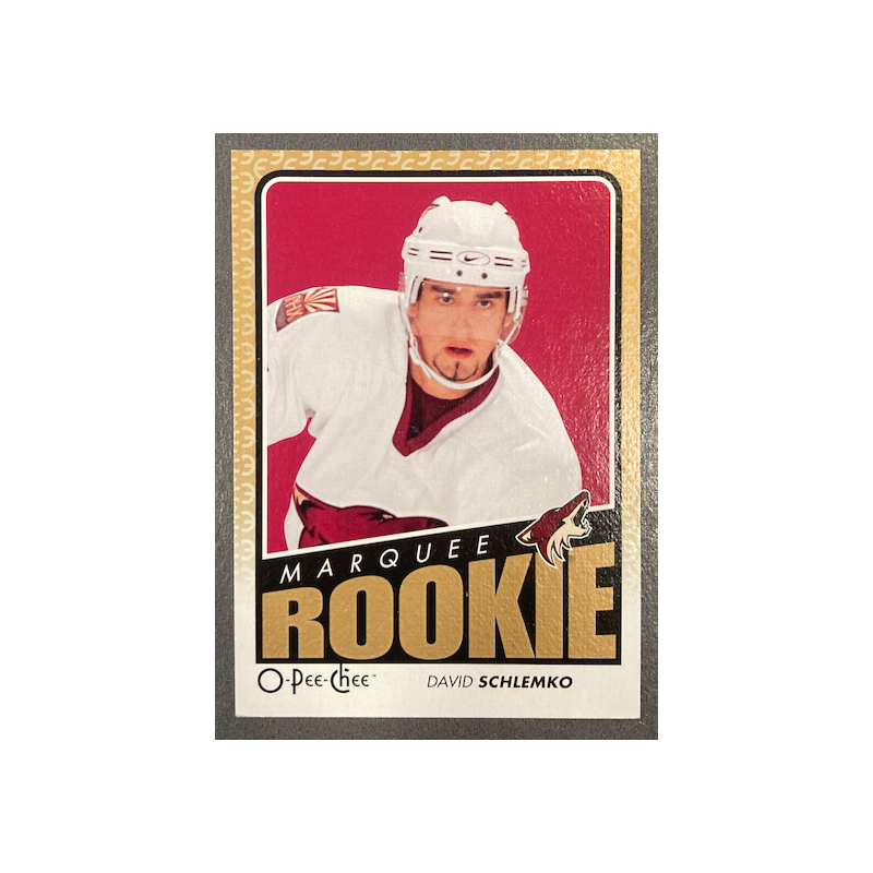 DAVID SCHLEMKO 2009-10 O-PEE-CHEE MARQUEE ROOKIE