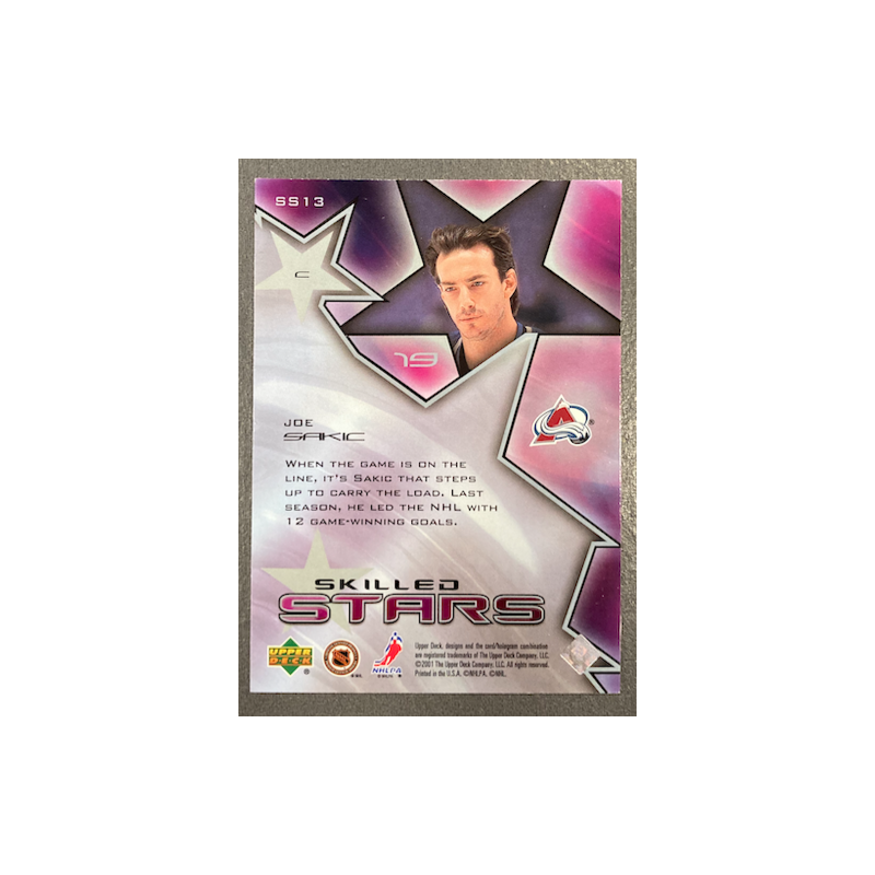 JOE SAKIC 2001 UPPER DECK SKILLED STARS SS13