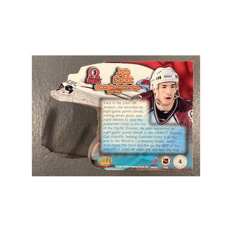 JOE SAKIC 1997 PACIFIC OMEGA GAME FACE DIE CUT 4