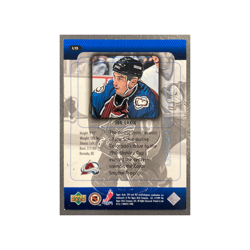 JOE SAKIC 1998 UPPER DECK LASTING IMPRESSIONS L13 - EXMT CONDITION