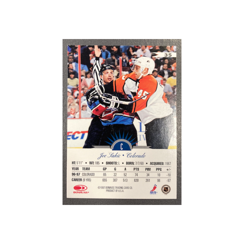 JOE SAKIC 1997 DONRUSS LEAF 35