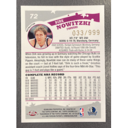 DIRK NOWITZKI 2005-06 TOPPS CHROME REFRACTOR /999