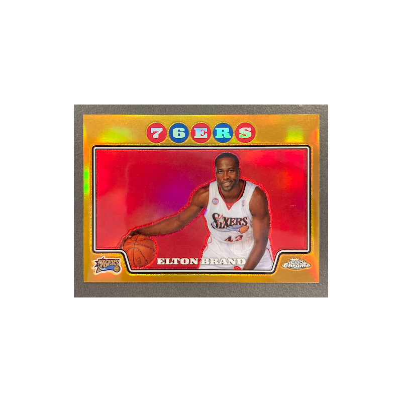 ELTON BRAND 2008-09 TOPPS CHROME GOLD REFRACTOR 14/50