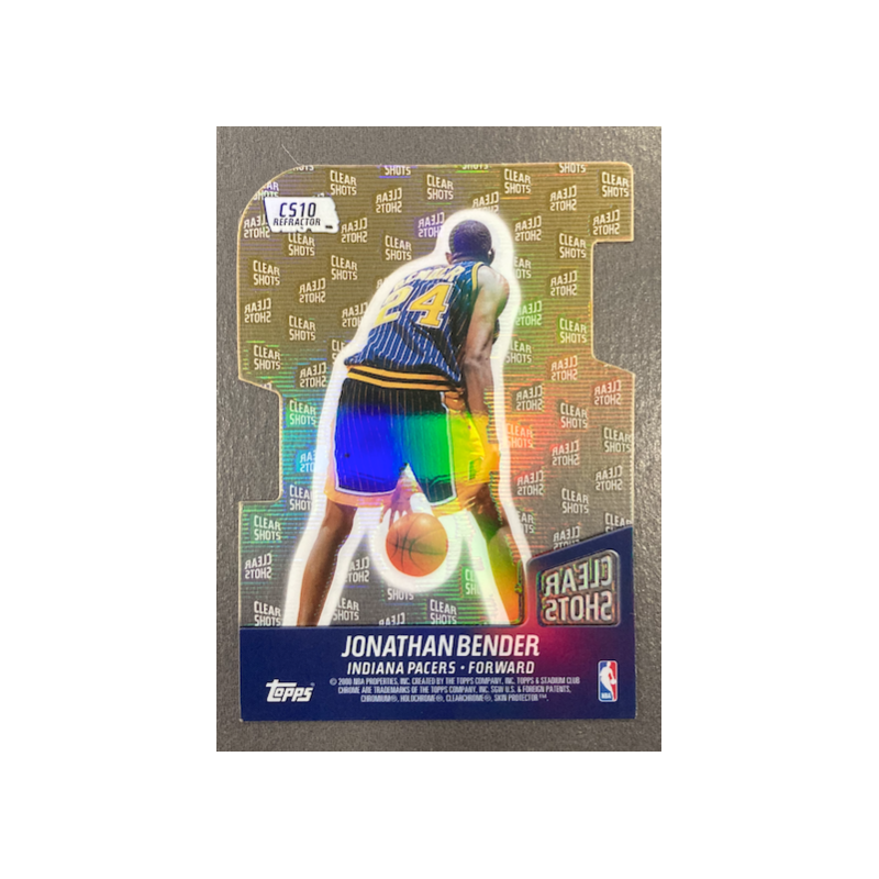 JONATHAN BENDER 1999-00 TOPPS STADIUM CLUB CLEAR SHOTS REFRACTOR CS10