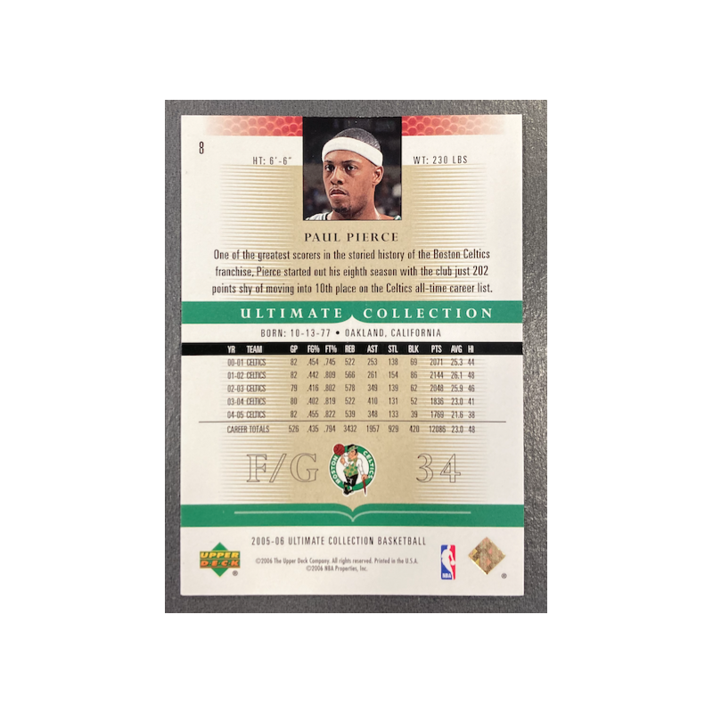 PAUL PIERCE 2005-06 UD ULTIMATE COLLECTION 610/750