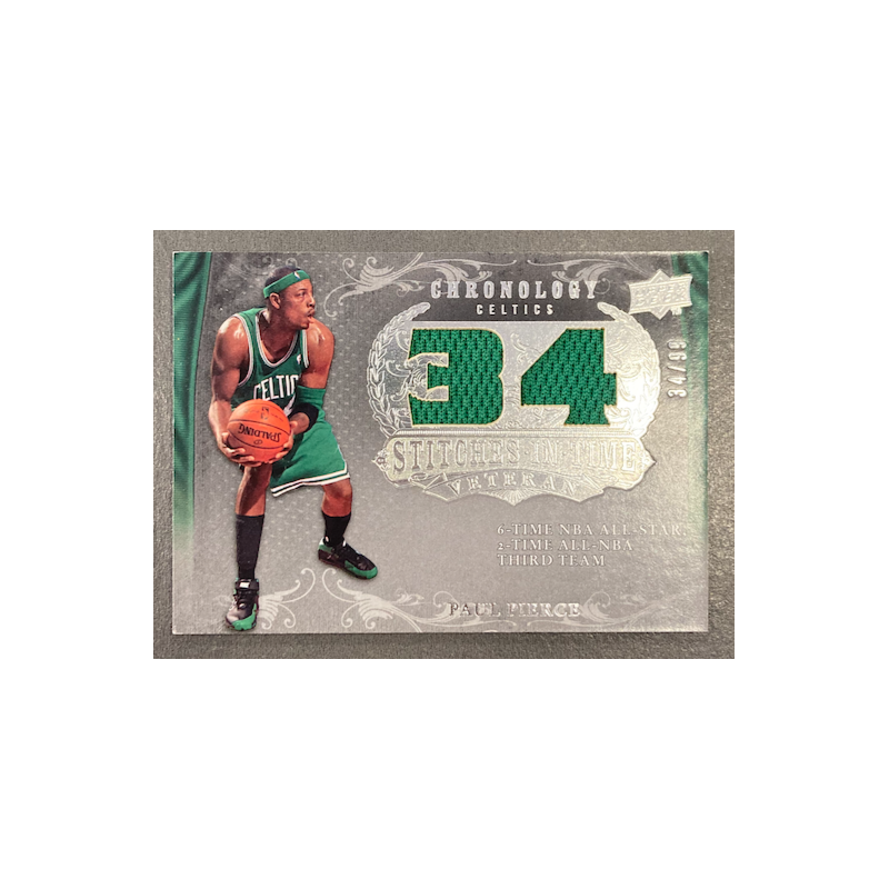 PAUL PIERCE 2007-08 UPPER DECK CHRONOLOGY STITCHES IN TIME JERSEY /99