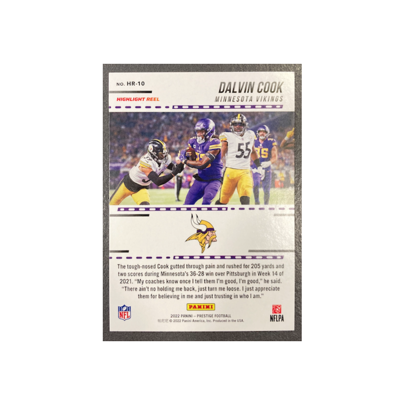 DALVIN COOK 2022 PANINI PRESTIGE HIGHLIGHT REEL
