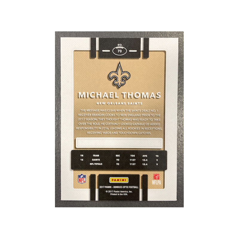 MICHAEL THOMAS 2017 DONRUSS OPTIC