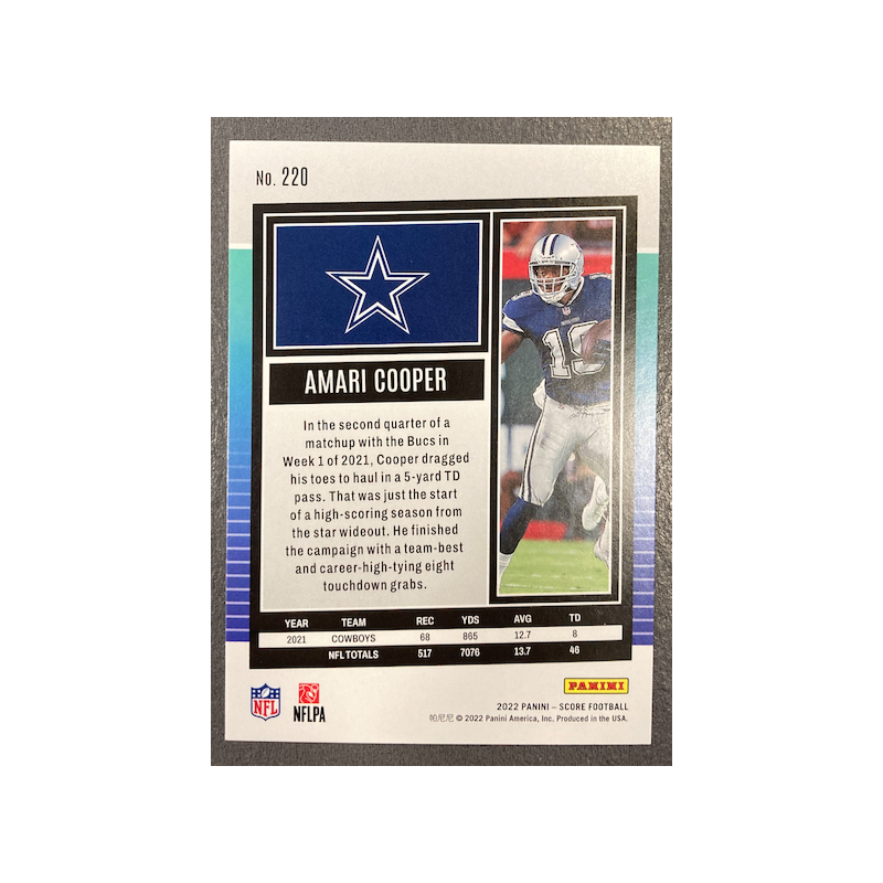 AMARI COOPER 2022 PANINI SCORE GOLD