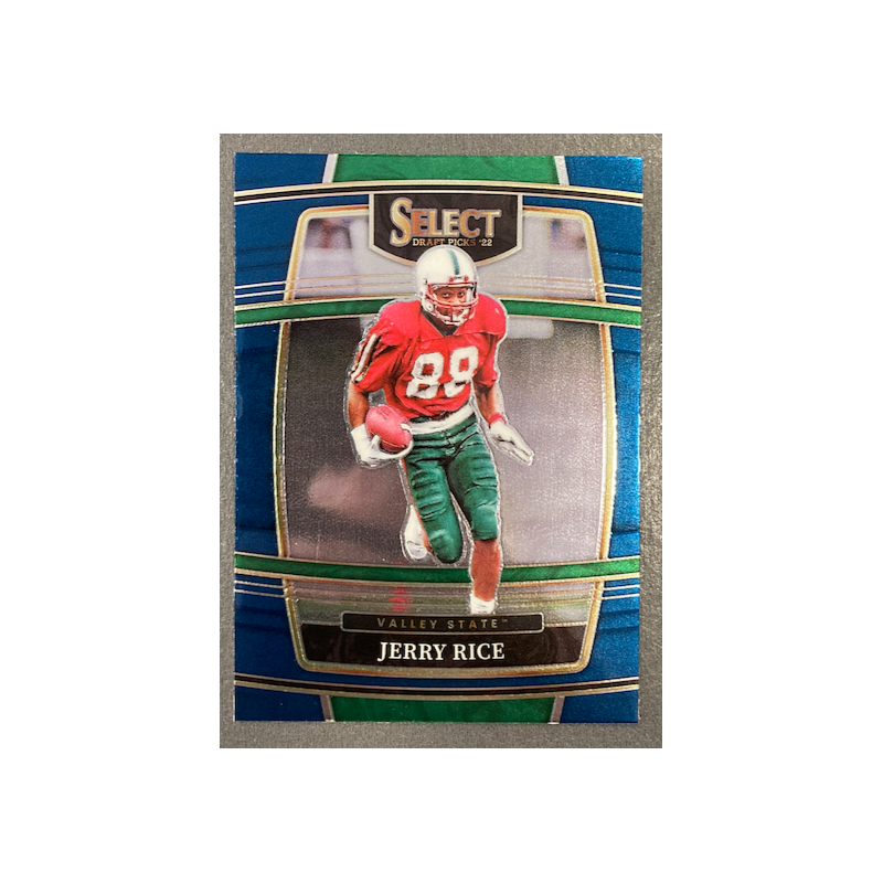 JERRY RICE 2022 PANINI SELECT DRAFT PICK BLUE CONCOURSE