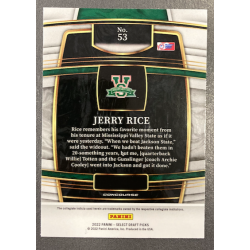 JERRY RICE 2022 PANINI SELECT DRAFT PICK BLUE CONCOURSE