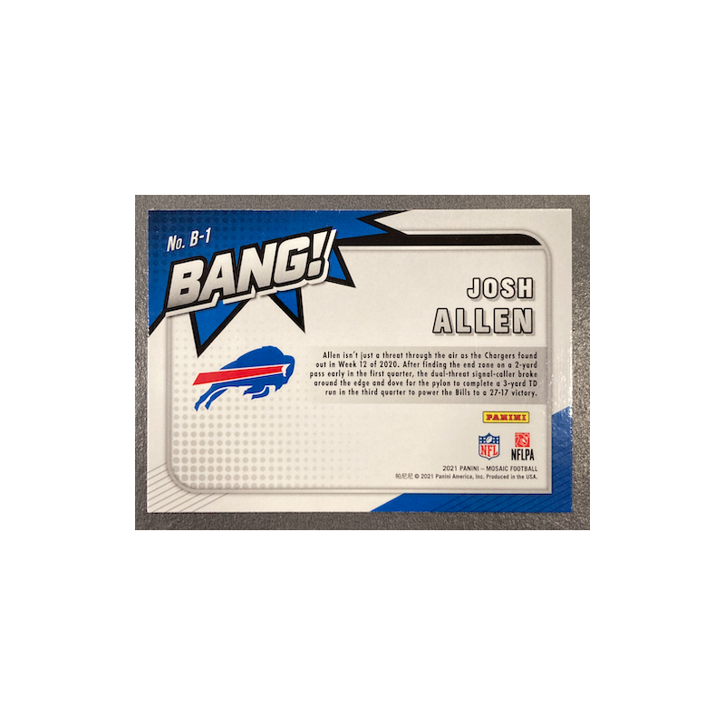 JOSH ALLEN 2021 PANINI MOSAIC BANG