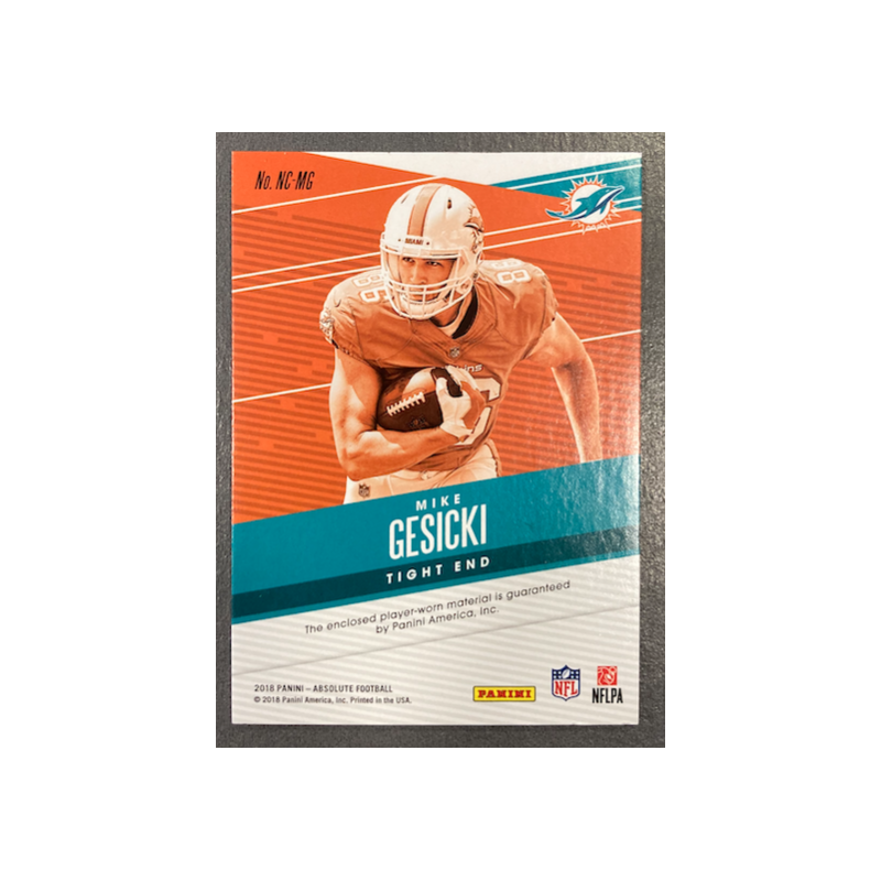 MIKE GESICKI 2018 PANINI ABSOLUTE NEWCOMERS ROOKIE JERSEY