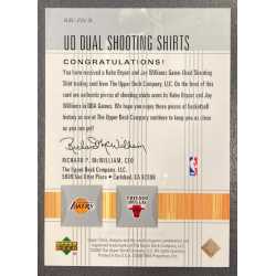 KOBE BRYANT / J .WILLIAMS 2002-03 UPPER DECK DUAL SHOOTING SHIRTS KBJWS