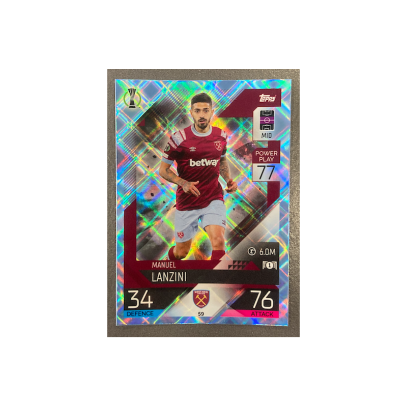 MANUEL LANZINI 2022-23 TOPPS MATCH ATTAX CRYSTAL - 59