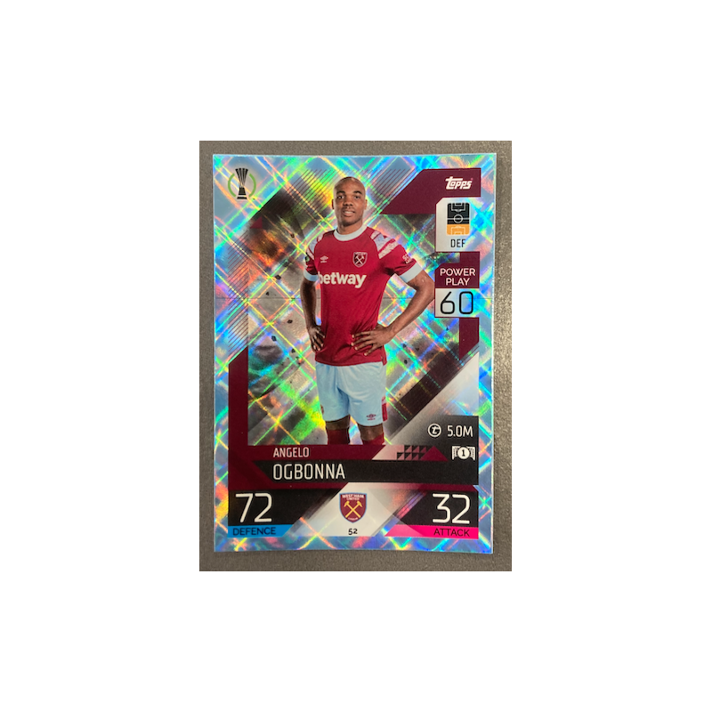 ANGELO OGBONNA 2022-23 TOPPS MATCH ATTAX CRYSTAL - 52