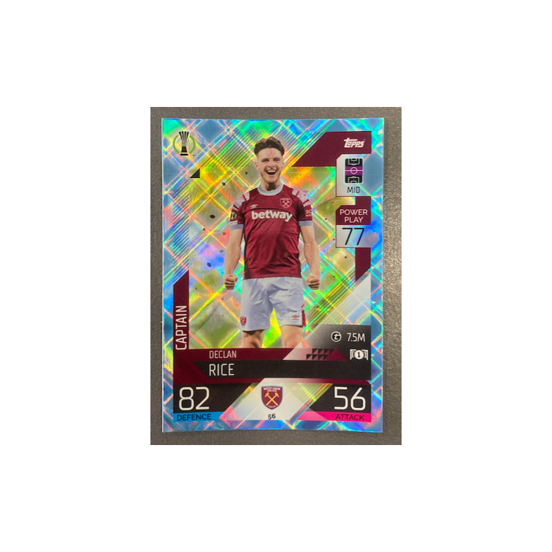 DECLAN RICE 2022-23 TOPPS MATCH ATTAX CRYSTAL - 56