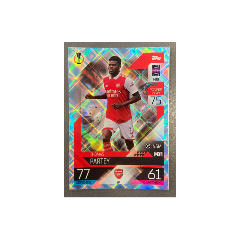 THOMAS PARTEY 2022-23 TOPPS MATCH ATTAX CRYSTAL - 91